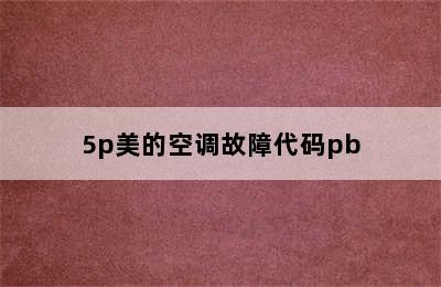 5p美的空调故障代码pb