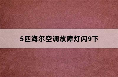 5匹海尔空调故障灯闪9下