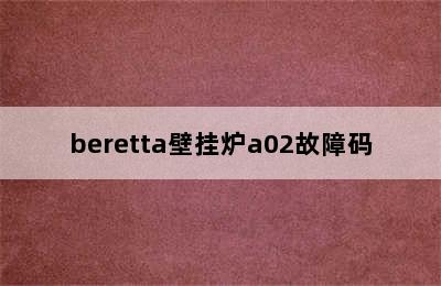 beretta壁挂炉a02故障码