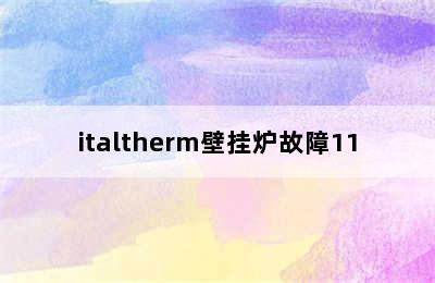 italtherm壁挂炉故障11