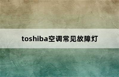 toshiba空调常见故障灯