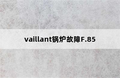 vaillant锅炉故障F.85