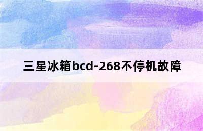 三星冰箱bcd-268不停机故障