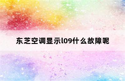 东芝空调显示l09什么故障呢