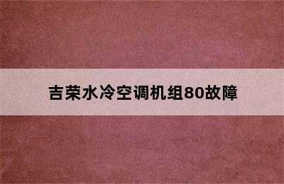 吉荣水冷空调机组80故障