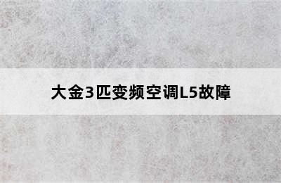 大金3匹变频空调L5故障