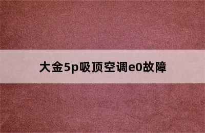 大金5p吸顶空调e0故障