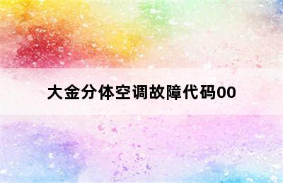 大金分体空调故障代码00