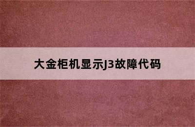 大金柜机显示J3故障代码