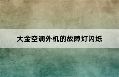 大金空调外机的故障灯闪烁