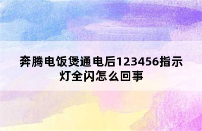 奔腾电饭煲通电后123456指示灯全闪怎么回事