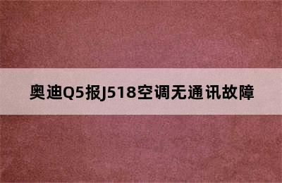 奥迪Q5报J518空调无通讯故障