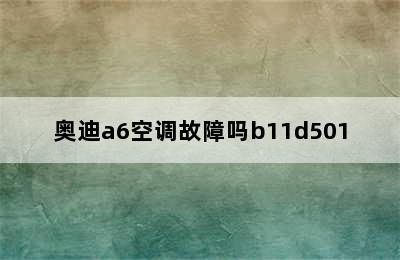 奥迪a6空调故障吗b11d501