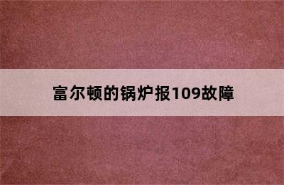 富尔顿的锅炉报109故障