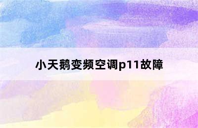 小天鹅变频空调p11故障