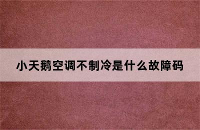 小天鹅空调不制冷是什么故障码