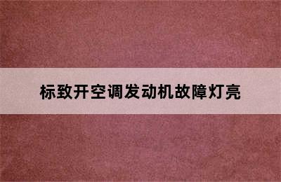 标致开空调发动机故障灯亮