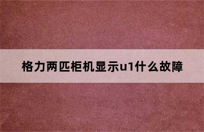 格力两匹柜机显示u1什么故障