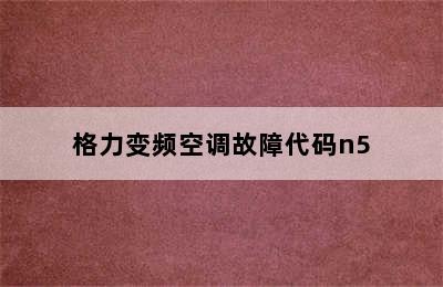 格力变频空调故障代码n5