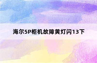 海尔5P柜机故障黄灯闪13下