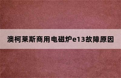 澳柯莱斯商用电磁炉e13故障原因