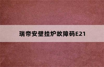 瑞帝安壁挂炉故障码E21