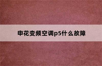 申花变频空调p5什么故障