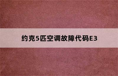 约克5匹空调故障代码E3