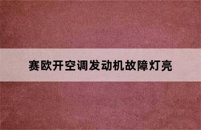 赛欧开空调发动机故障灯亮