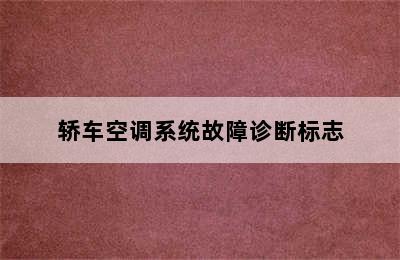 轿车空调系统故障诊断标志