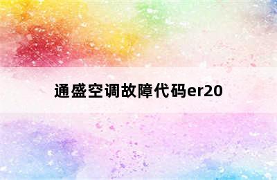 通盛空调故障代码er20