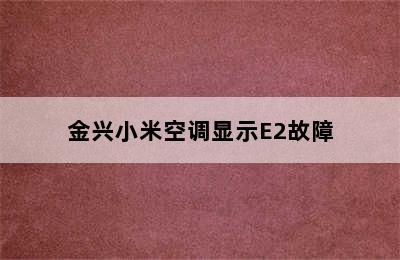 金兴小米空调显示E2故障