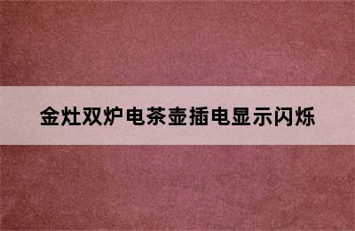 金灶双炉电茶壶插电显示闪烁