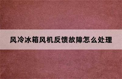 风冷冰箱风机反馈故障怎么处理